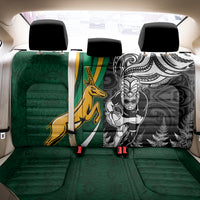 New Zealand and South Africa Rugby Back Car Seat Cover Silver Fern Protea Pattern World Cup 2023 LT01 - Polynesian Pride