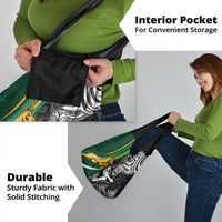 Custom New Zealand and South Africa Rugby Grocery Bag Silver Fern Protea Pattern World Cup 2023 LT01 - Polynesian Pride