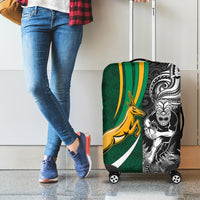 New Zealand and South Africa Rugby Luggage Cover Silver Fern Protea Pattern World Cup 2023 LT01 - Polynesian Pride