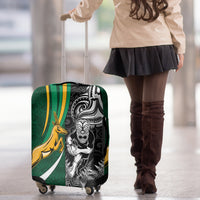 New Zealand and South Africa Rugby Luggage Cover Silver Fern Protea Pattern World Cup 2023 LT01 - Polynesian Pride