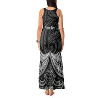 Personalised Toitu Te Tiriti Aotearoa Silver Fern Tank Maxi Dress New Zealand Maori Pattern LT01 - Polynesian Pride