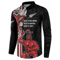 Toitu Te Reo Maori Toitu Te Whenua Toitu Te Tiriti Button Sweatshirt Maori Warrior New Zealand LT01 - Polynesian Pride
