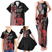 Toitu Te Reo Maori Toitu Te Whenua Toitu Te Tiriti Family Matching Tank Maxi Dress and Hawaiian Shirt Maori Warrior New Zealand LT01 - Polynesian Pride