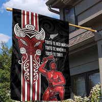 Toitu Te Reo Maori Toitu Te Whenua Toitu Te Tiriti Garden Flag Maori Warrior New Zealand
