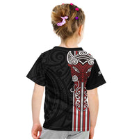 Toitu Te Reo Maori Toitu Te Whenua Toitu Te Tiriti Kid T Shirt Maori Warrior New Zealand LT01 - Polynesian Pride