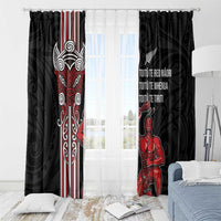Toitu Te Reo Maori Toitu Te Whenua Toitu Te Tiriti Window Curtain Maori Warrior New Zealand LT01 - Polynesian Pride