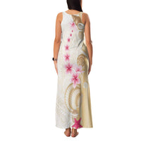 Beige Frangipani Sea Shell Family Matching Tank Maxi Dress and Hawaiian Shirt Starfish Polynesian Pattern LT01 - Polynesian Pride