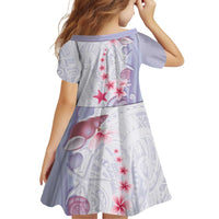 Purple Plumeria Sea Shell Family Matching Mermaid Dress and Hawaiian Shirt Starfish Polynesian Pattern LT01 - Polynesian Pride