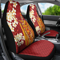Hawaii King Kamehameha Car Seat Cover Plumeria Lauhala Pattern