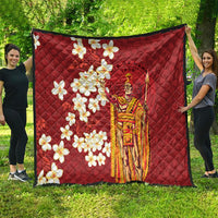Hawaii King Kamehameha Quilt Plumeria Lauhala Pattern