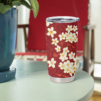 Hawaii King Kamehameha Tumbler Cup Plumeria Lauhala Pattern