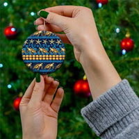 Hawaii Turtles Starfish Unique Pattern Ceramic Ornament - Polynesian Pride