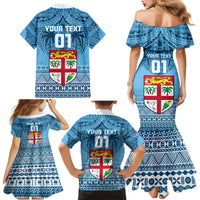 Custom Fiji Rugby Family Matching Mermaid Dress and Hawaiian Shirt Fijian Go 2023 World Cup LT01 - Polynesian Pride