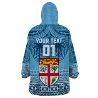 Custom Fiji Rugby Wearable Blanket Hoodie Fijian Go 2023 World Cup LT01 - Polynesian Pride
