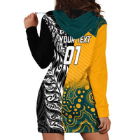 Custom New Zealand And Australia Rugby Hoodie Dress Wallabies Kiwi Silver Fern 2023 World Cup LT01 - Polynesian Pride