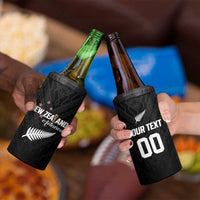 Custom Football New Zealand 4 in 1 Can Cooler Tumbler Aotearoa United Black Version LT01 - Polynesian Pride