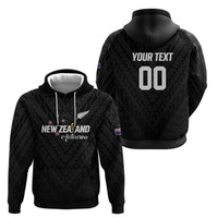 Custom Football New Zealand Hoodie Aotearoa United Black Version LT01 - Polynesian Pride
