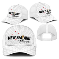Football New Zealand Baseball Net Cap Aotearoa United White Version - Polynesian Pride