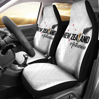 Football New Zealand Car Seat Cover Aotearoa United White Version LT01 - Polynesian Pride