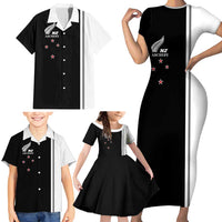 Personalised New Zealand 2025 Archery Basic Family Matching Short Sleeve Bodycon Dress and Hawaiian Shirt Archery NZ LT01 - Polynesian Pride