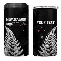 Personalised New Zealand 2025 Archery 4 in 1 Can Cooler Tumbler Aotearoa Silver Arrows Black LT01 One Size: 16 oz Black - Polynesian Pride