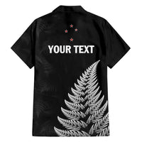 Personalised New Zealand 2025 Archery Family Matching Short Sleeve Bodycon Dress and Hawaiian Shirt Aotearoa Silver Arrows Black LT01 - Polynesian Pride