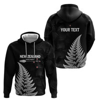 Personalised New Zealand 2025 Archery Hoodie Aotearoa Silver Arrows Black