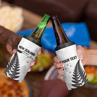 Personalised New Zealand 2025 Archery 4 in 1 Can Cooler Tumbler Aotearoa Silver Arrows White LT01 - Polynesian Pride