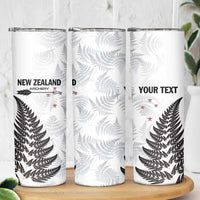Personalised New Zealand 2025 Archery Skinny Tumbler Aotearoa Silver Arrows White LT01 - Polynesian Pride