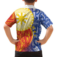Philippines Family Matching Off Shoulder Maxi Dress and Hawaiian Shirt Pilipinas Polynesian Pattern