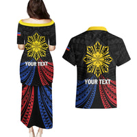 Personalized Philippines Independence Day Couples Matching Puletasi and Hawaiian Shirt Filipino 126th Anniversary Sun Tattoo LT01 - Polynesian Pride