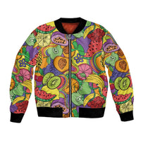 Hawaii Fruits Hippie Style Bomber Jacket Vibrant Colorful LT01 Unisex Multicolor - Polynesian Pride