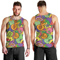 Hawaii Fruits Hippie Style Men Tank Top Vibrant Colorful