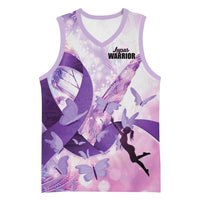 Personalized Polynesian Lupus Awareness Basketball Jersey Butterfly Hologram Lupus Warrior