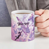 Personalized Polynesian Lupus Awareness Ceramic Mug Butterfly Hologram Lupus Warrior