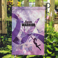 Polynesian Lupus Awareness Garden Flag Butterfly Hologram Lupus Warrior