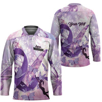 Personalized Polynesian Lupus Awareness Hockey Jersey Butterfly Hologram Lupus Warrior