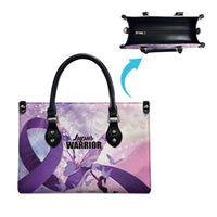 Polynesian Lupus Awareness Leather Bag Butterfly Hologram Lupus Warrior