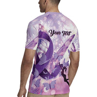 Personalized Polynesian Lupus Awareness Rugby Jersey Butterfly Hologram Lupus Warrior