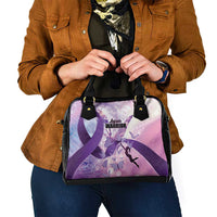 Polynesian Lupus Awareness Shoulder Handbag Butterfly Hologram Lupus Warrior
