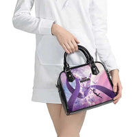 Polynesian Lupus Awareness Shoulder Handbag Butterfly Hologram Lupus Warrior