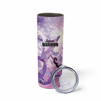 Personalized Polynesian Lupus Awareness Skinny Tumbler Butterfly Hologram Lupus Warrior