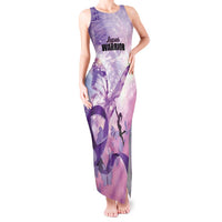 Personalized Polynesian Lupus Awareness Tank Maxi Dress Butterfly Hologram Lupus Warrior