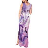 Personalized Polynesian Lupus Awareness Tank Maxi Dress Butterfly Hologram Lupus Warrior