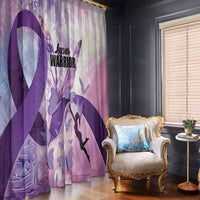 Polynesian Lupus Awareness Window Curtain Butterfly Hologram Lupus Warrior