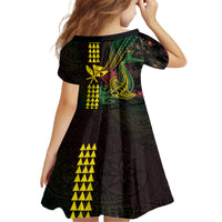 Hawaii Kakau Hammerhead Shark Family Matching Puletasi and Hawaiian Shirt Neon Plumeria Pattern LT01 - Polynesian Pride