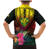 Hawaii Kanaka Maoli Flag Day Family Matching Mermaid Dress and Hawaiian Shirt Tropical Flowers LT01 - Polynesian Pride