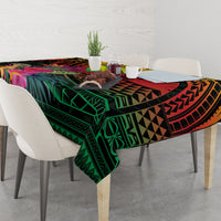Hawaii Kanaka Maoli Flag Day Tablecloth Tropical Flowers