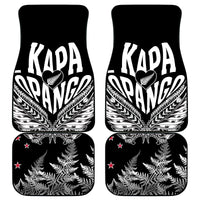 New Zealand Rugby Car Mats NZ Opango Forever Silver Fern Heart LT01 Black - Polynesian Pride