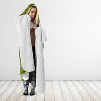 Hafa Adai Guam Hooded Blanket Polynesian Olive Green Blue Pattern LT01 - Polynesian Pride